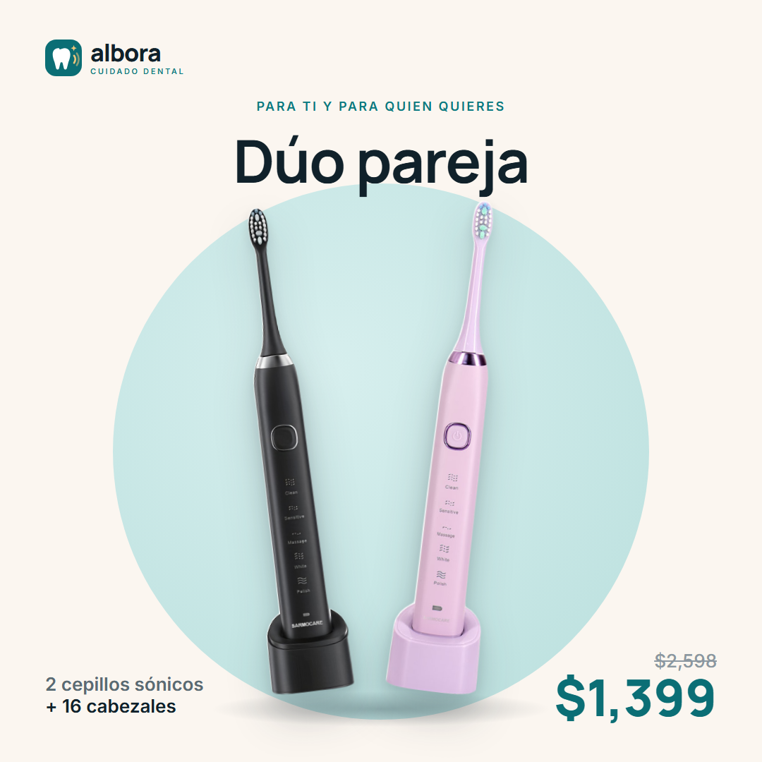 Dúo pareja: 2 cepillos sónicos más 16 cabezales por $1,399